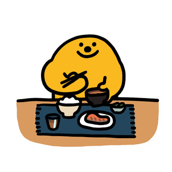 食事くん(和食) 食事くん(和食) 生活,日常,ライフスタイル,食事,和食,健康,ごはんのイラスト素材