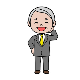 照れる人 照れる,困る,赤面,苦笑い,謙遜,男性,スーツ,ビジネス,会社員のイラスト素材