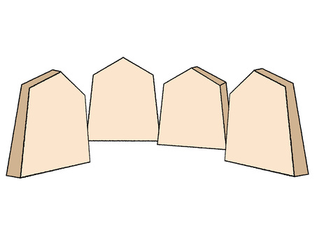 並ぶ将棋の駒 駒,将棋,空欄,記入欄,pop調,手描き,挿絵,ワンポイント,素材,商用可のイラスト素材