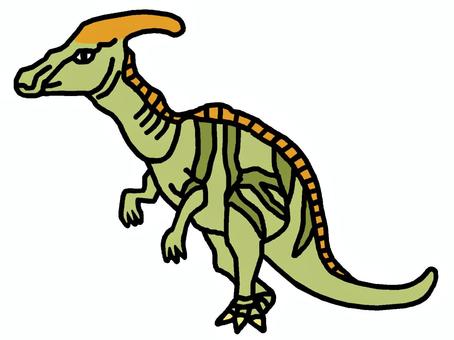 恐竜 恐竜,パラサウロロフス,植物食恐竜,爬虫類,鳥脚類,イラストのイラスト素材