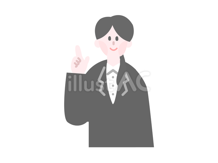 ポイントを指す女性会社員 ビジネス,手書き,スーツのイラスト素材