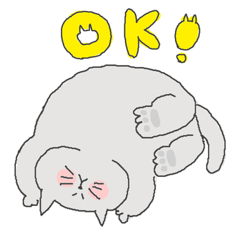 オッケー♪ かわいい,オッケー,ok,了解,了承,分かった,理解,褒める,グッド,メッセージのイラスト素材