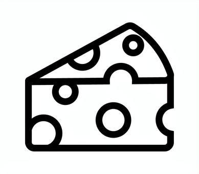穴のあいたチーズのイラストロゴマーク チーズ,穴,乳製品,おいしい,おつまみ,ロゴ,アイコン,シルエット,絵文字,シンプルのイラスト素材