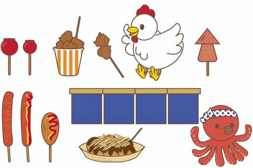 Illustration, JPG, PNG and EPS Illustration, deep-fried stick, squid squid, american dog, JPG, PNG and EPS