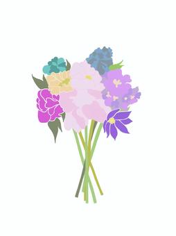 花束 花束,ブーケ,花,お祝い,感謝,手書き,誕生日,入学,花屋,卒業のイラスト素材