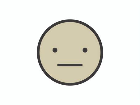 シンプルな顔（ノーマル）02 顔,ノーマル,無表情,マーク,シンプル,アイコンのイラスト素材