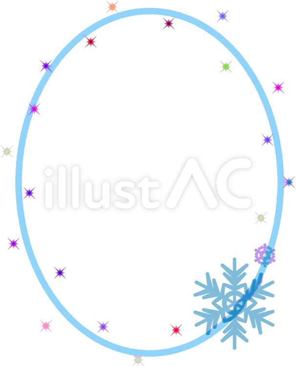雪のフレーム 冬,フレーム,星のイラスト素材