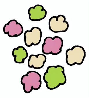 ひなあられ ひなあられ ひなあられ,ひな祭り,お供え物,縁起物,和菓子,あられ,おやつ,お菓子,米,煎餅のイラスト素材