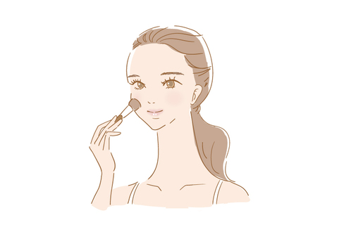 Woman doing make-up (cheek), JPG, PNG and AI Woman doing make-up (cheek), teak, make, makeup, JPG, PNG and AI