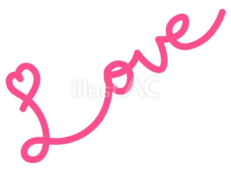 ハートが隠れるLoveの文字 love,文字,ピンクのイラスト素材