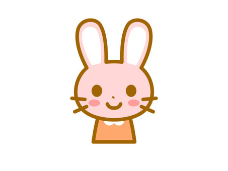 ぴんくうさぎちゃん　ノーマル うさぎ,動物,キャラクター,生き物,獣のイラスト素材