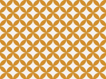 七宝繋ぎ（フィル・金茶） 七宝繋ぎ,七宝,背景,和柄,パターン,伝統紋様,金,茶色,壁紙,シームレスのイラスト素材