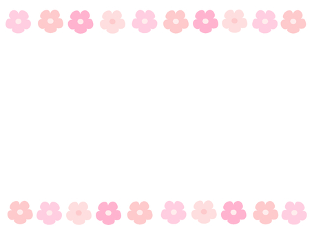 Flower frame up and down, message card, flower, flower, JPG and PNG