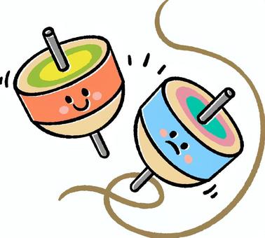 お正月らしい駒のイラスト・カラー 駒,和風,新年,玩具,元旦,年賀状,あけましておめでとう,イメージ,1月,お正月のイラスト素材