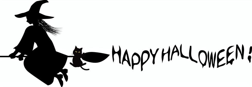 魔女シルエット 魔女シルエット 魔女,黒猫,ぶら下がる,かわいい,女性,飛ぶ,ほうき,文字,シルエットのイラスト素材