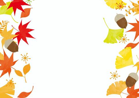 可愛い秋の自然の背景素材