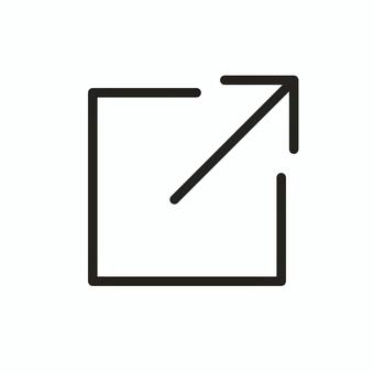 外部リンクマーク（黒） 外部リンク,共有,シェア,web,リンクマーク,アイコン,シンプル,黒,角丸,モノトーンのイラスト素材