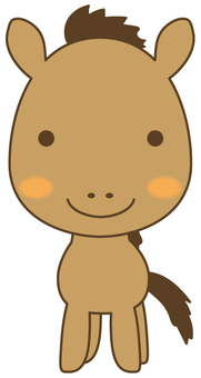 Illustration, jaran, kewan, cute, 