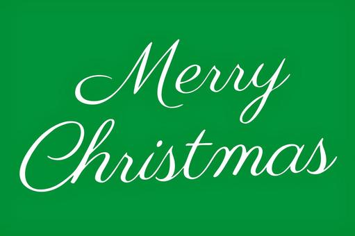 メリークリスマス 筆記体白文字 緑背景 クリスマス,メリークリスマス,クリスマスイブ,xmas,メッセージカード,招待状,デコレーション,緑,あいさつ,パーティーのイラスト素材