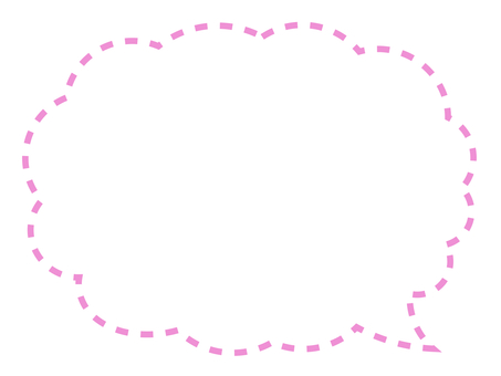 Simple dotted cloud-shaped blowout frame: pink, , JPG and PNG