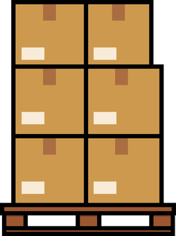 茶色の段ボールのパレットです。 茶色の段ボールのパレットです。 段ボール,パレット,シンプル,箱,積載,荷物,物流,倉庫,工場,運搬のイラスト素材