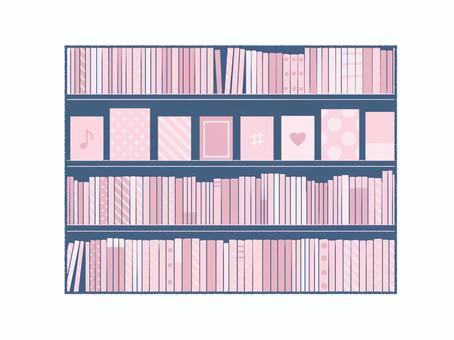 シンプル本棚 本棚,本,書店,本屋,図書館,読書,秋,デフォルメ,シンプル,可愛いのイラスト素材