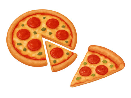 サラミの乗ったピザ