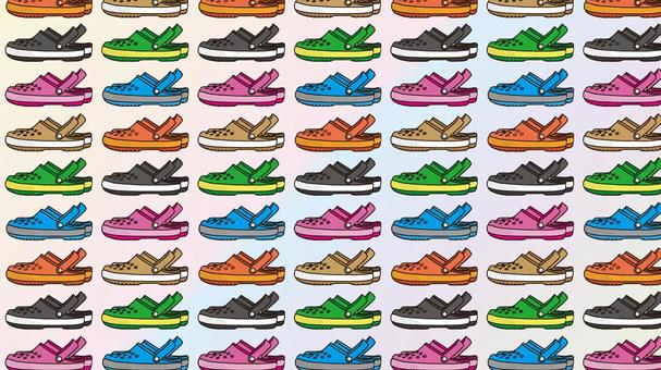 Wallpaper sandals B pattern rainbow, , JPG, PNG and AI