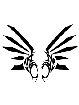 トライバル・翼 トライバル,タトゥー,翼,カッコイイ,機械のイラスト素材