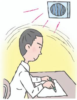 校内放送 校内放送,チャイム,お知らせ,授業中,学校,生徒,人物,生活,カット,挿絵のイラスト素材