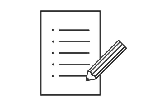 箇条書きリストとえんぴつ 箇条書き,リスト,シート,todo,鉛筆,表,項目,点,白背景,一覧のイラスト素材