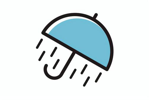 Heavy rain and umbrella mark icon, , JPG, PNG and AI