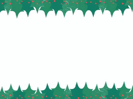 柊のフレーム２ フレーム,柊,実,植物,クリスマス,挿絵,飾り,あしらい,イラスト,素材のイラスト素材