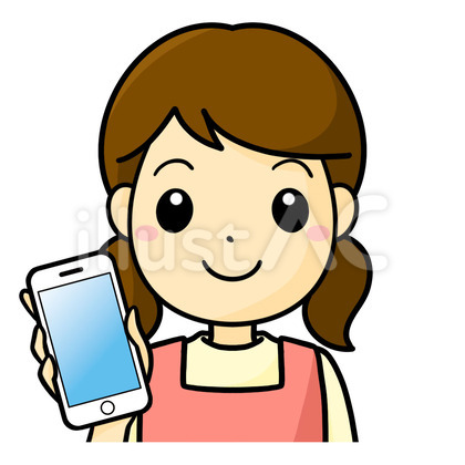 保育士 スマホ 笑顔