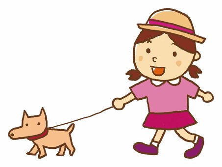 犬と散歩イラスト 無料イラストなら イラストac
