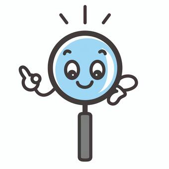 magnifying glass loupe search character, , JPG, PNG and AI