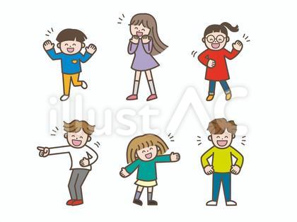 笑う小学生