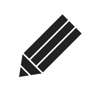 鉛筆マーク（黒） 鉛筆,アイコン,編集,入力,黒,シンプル,イラスト,uiデザイン,ボタン,ウェブサイトのイラスト素材