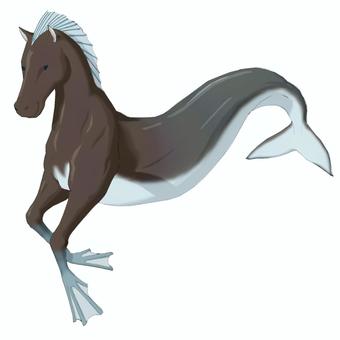 ヒッポカンポス ヒッポカンポス,神話,モンスター,ギリシア,海馬,半馬半魚,ポセイドン,戦車,タツノオトシゴ,鰭のイラスト素材