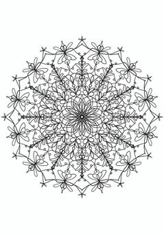 Illustration, mandala, coloring picture, colored pencil, 