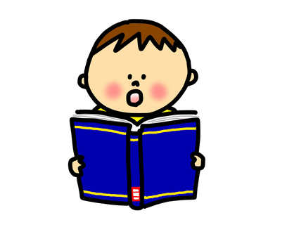 読書 読書,本,図書,子ども,こども園,保育園,幼稚園,小学校のイラスト素材