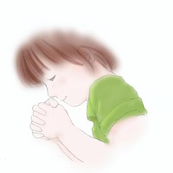 Illustration, children, juvenile, a prayer, 