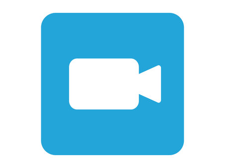 四角入りビデオカメラ（水色） ビデオ,カメラ,撮影,アイコン,動画,映画,編集,映像,マーク,収録のイラスト素材