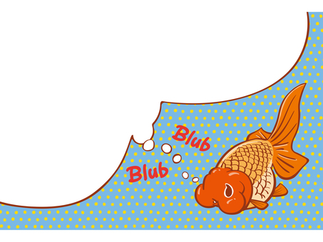 EF＿0006 金魚,らんちゅう,魚,生物,涼,水,泡,ポストカードのイラスト素材