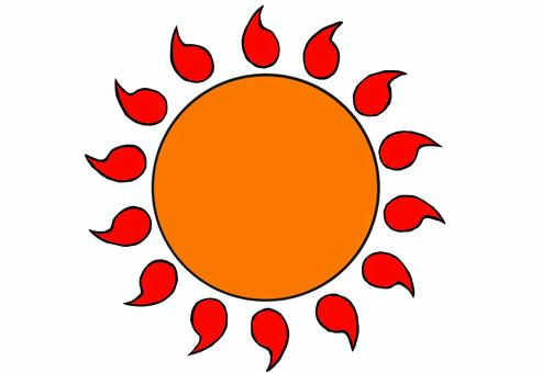 太陽 太陽,お日様,夏,日差し,空,おひさまのイラスト素材