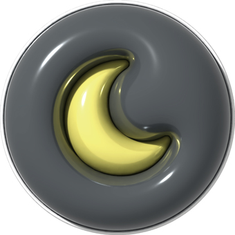 ぷっくり月② ぷくぷく,ぷっくり,アイコン,トプ画,月,三日月のイラスト素材