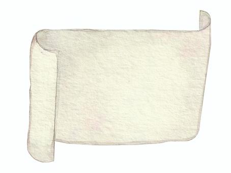 [Watercolor] Scroll paper, paperboard, frame, letter, JPG and PNG