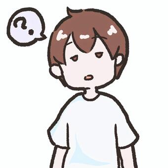 判断力が低下している男の子 判断力,低下,病気,熱中症,症状,健康,医療,保健,男の子,小学校のイラスト素材