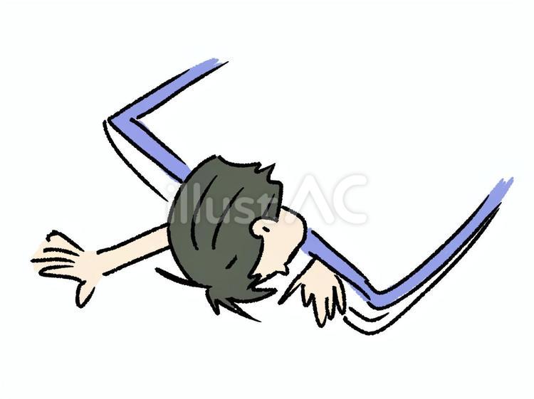 眠すぎて起きれない男性 眠い,起きれない,布団のイラスト素材