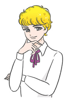 昭和風少年2-1 少女漫画,80年代,70年代,男の子,レトロ,古風,漫画,昭和,笑う,微笑むのイラスト素材